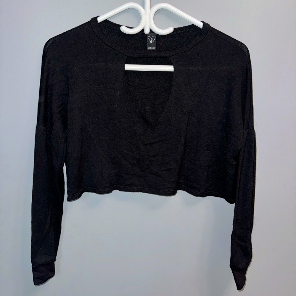 Black soft workout top